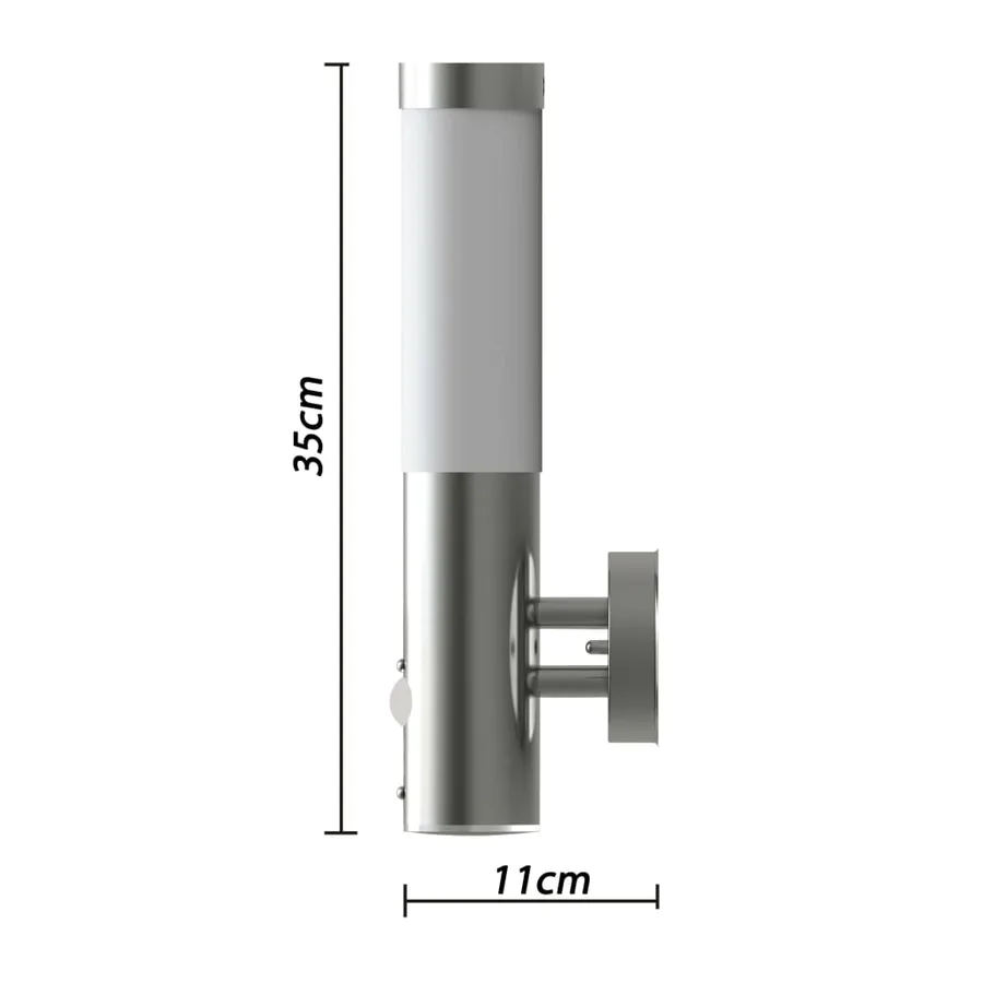 Applique murale extérieure avec capteur de mouvement inox - 2