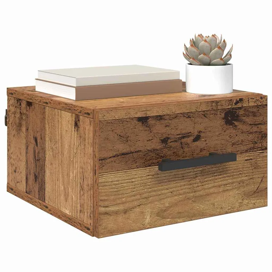 Cabinet de chevet Bois ancien 35 x 35 x 20 cm Bois d'ingénierie - 3
