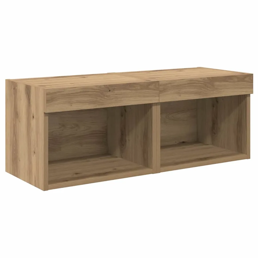 Meubles TV muraux 8 pcs Chêne artisanal Bois d'ingénierie - 6