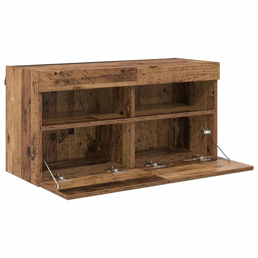 Meuble TV mural Bois Ancien 80 x 30 x 40 cm Bois d'ingénierie - 7