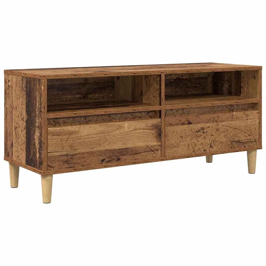 Meuble TV Bois Ancien 100 x 34,5 x 44,5 cm Bois d'ingénierie - 2
