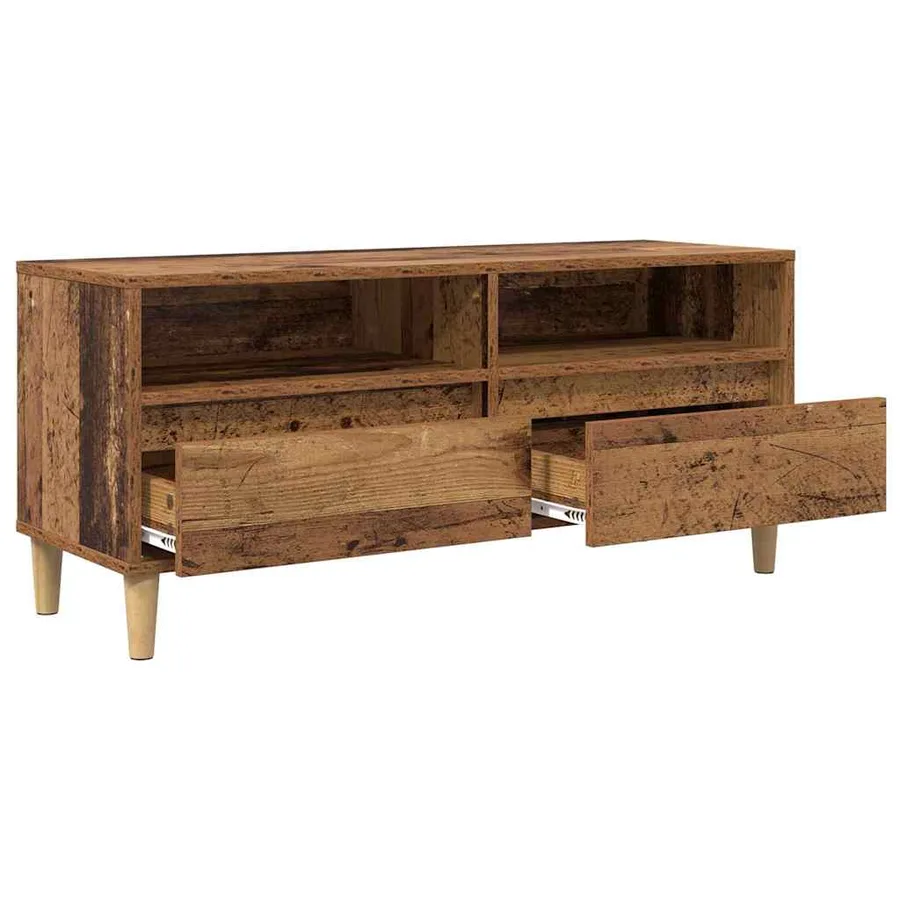 Meuble TV Bois Ancien 100 x 34,5 x 44,5 cm Bois d'ingénierie - 5