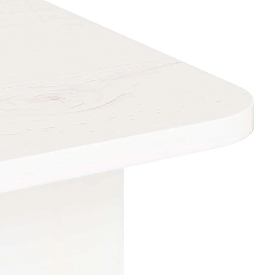 Table basse Blanc 80 x 39,5 x 33,5 cm Bois massif en pin - 8