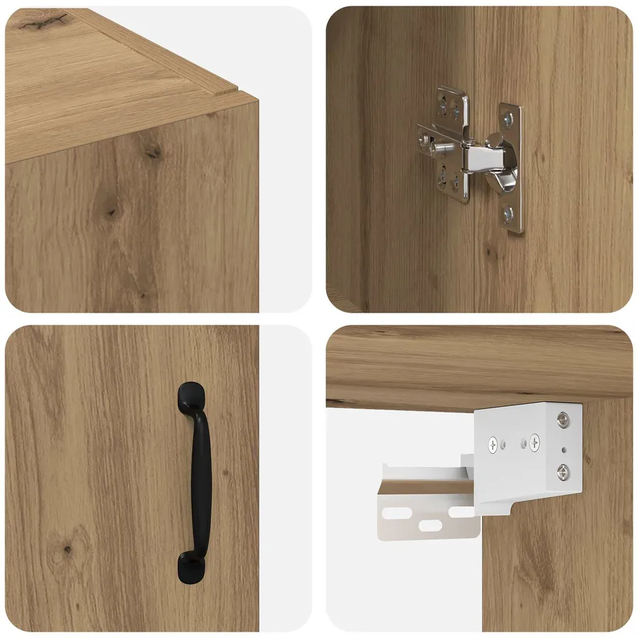 Armoire Murale 2 pcs Chêne artisanal 69,5 x 34 x 90 cm - 10