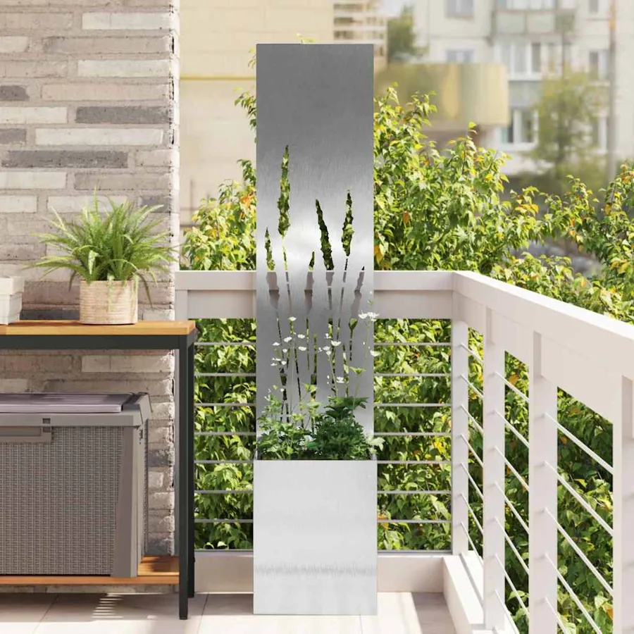 Écran de confidentialité de jardin Fretwork Argent 32 x 150 cm