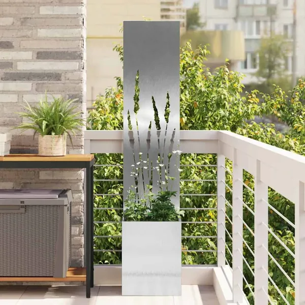 Écran de confidentialité de jardin Fretwork Argent 32 x 150 cm