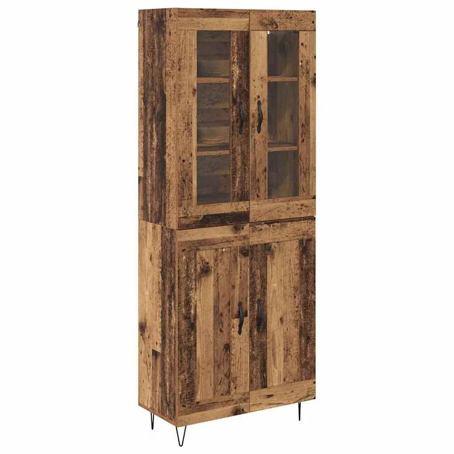 Haut Armoire Bois Ancien 69,5 x 34 x 90 cm Bois d'ingénierie - 2