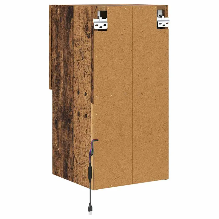 Meuble TV mural Bois ancien 30,5 x 30 x 60 cm Bois d'ingénierie - 11