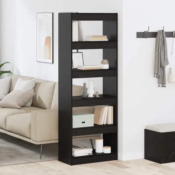 Bibliothèque Chêne noir 60 x 30 x 166 cm Bois d'ingénierie