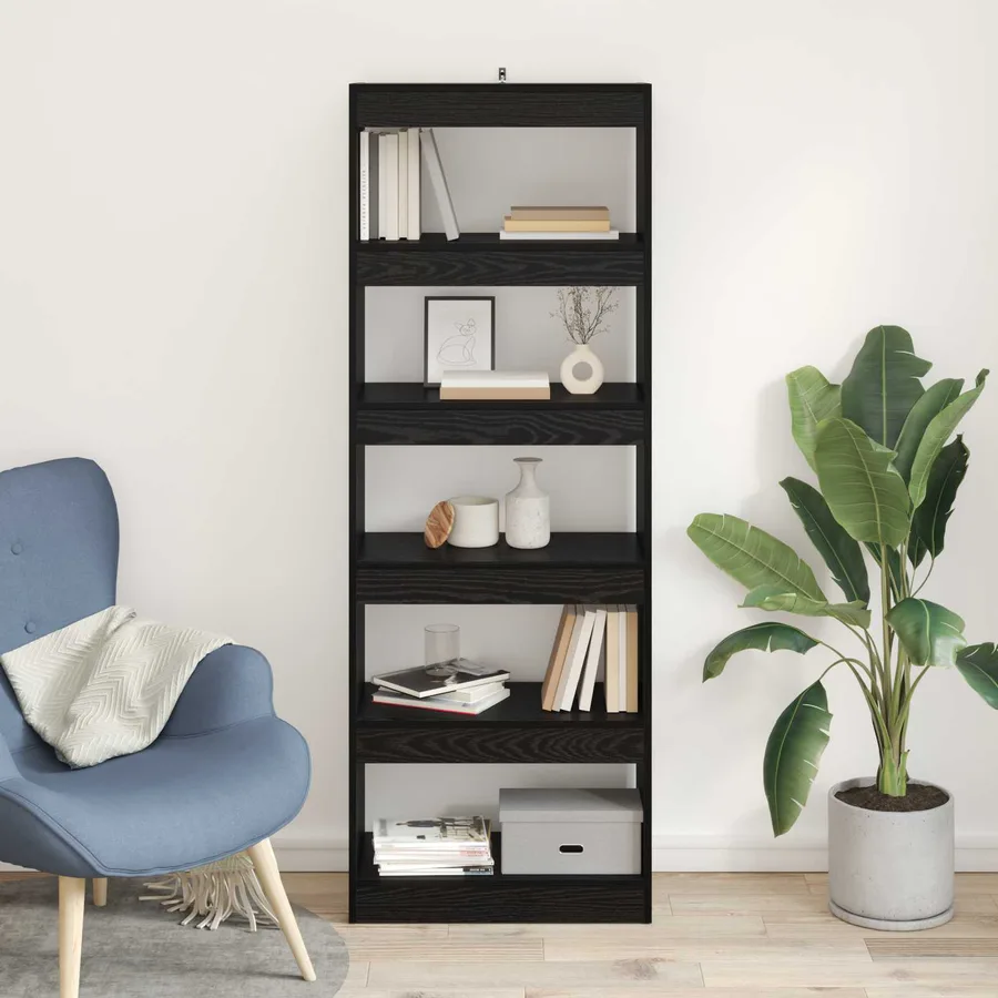 Bibliothèque Chêne noir 60 x 30 x 166 cm Bois d'ingénierie - 4