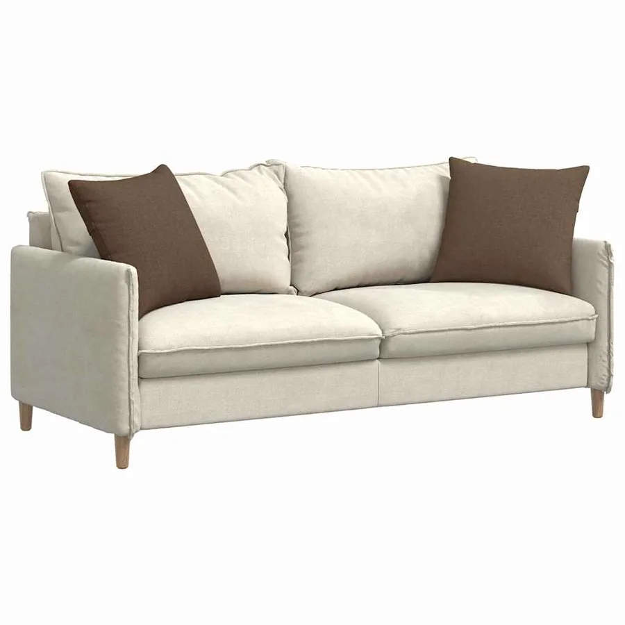 Coussins de canapé 2 pcs Marron 50 x 50 cm tissu - 3