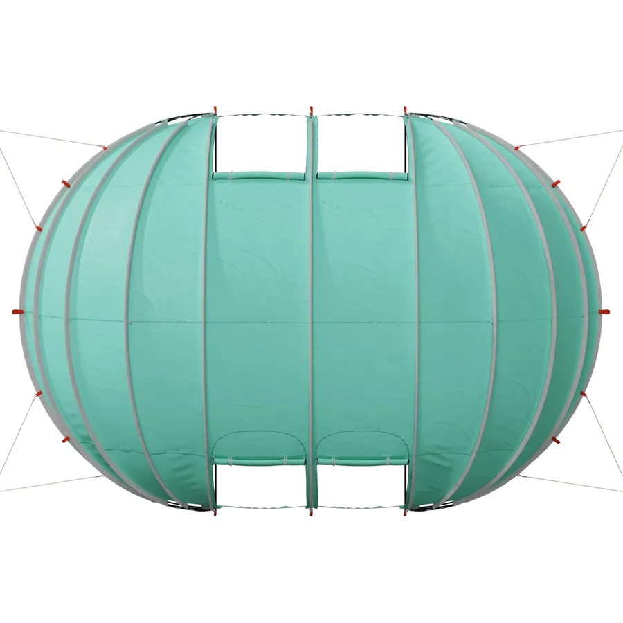 Dôme de tente de piscine 640 x 432 x 205 cm Vert Mer - 9