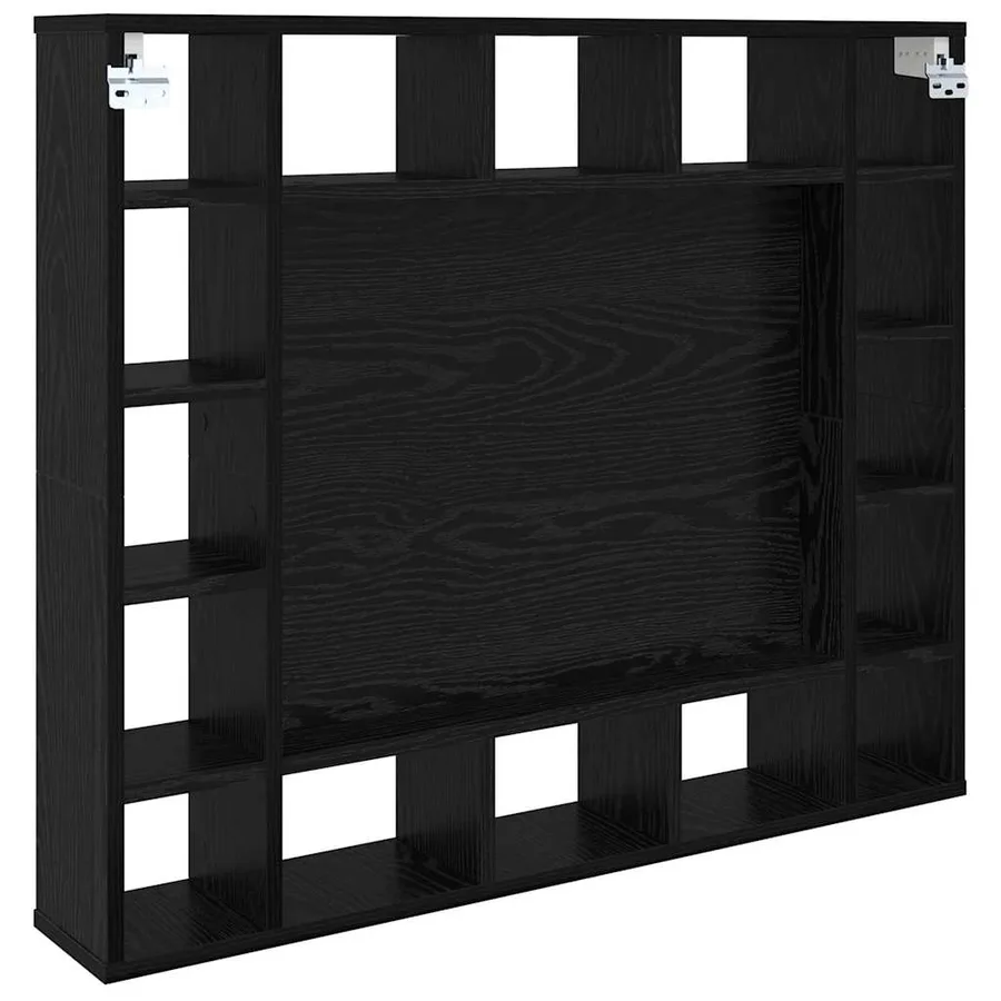 Armoire Miroir Chêne noir 91 x 15 x 76,5 cm Bois d'ingénierie - 7