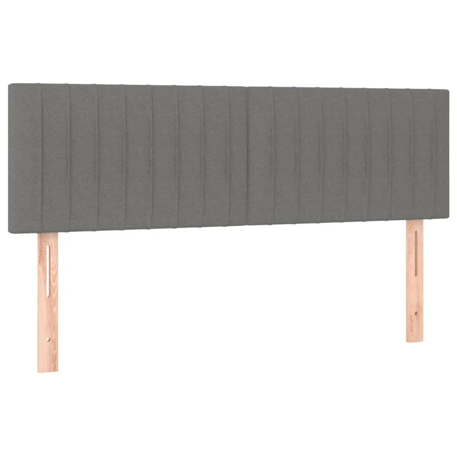 Sommier à lattes de lit et matelas et LED Gris foncé 140x200 cm - 7