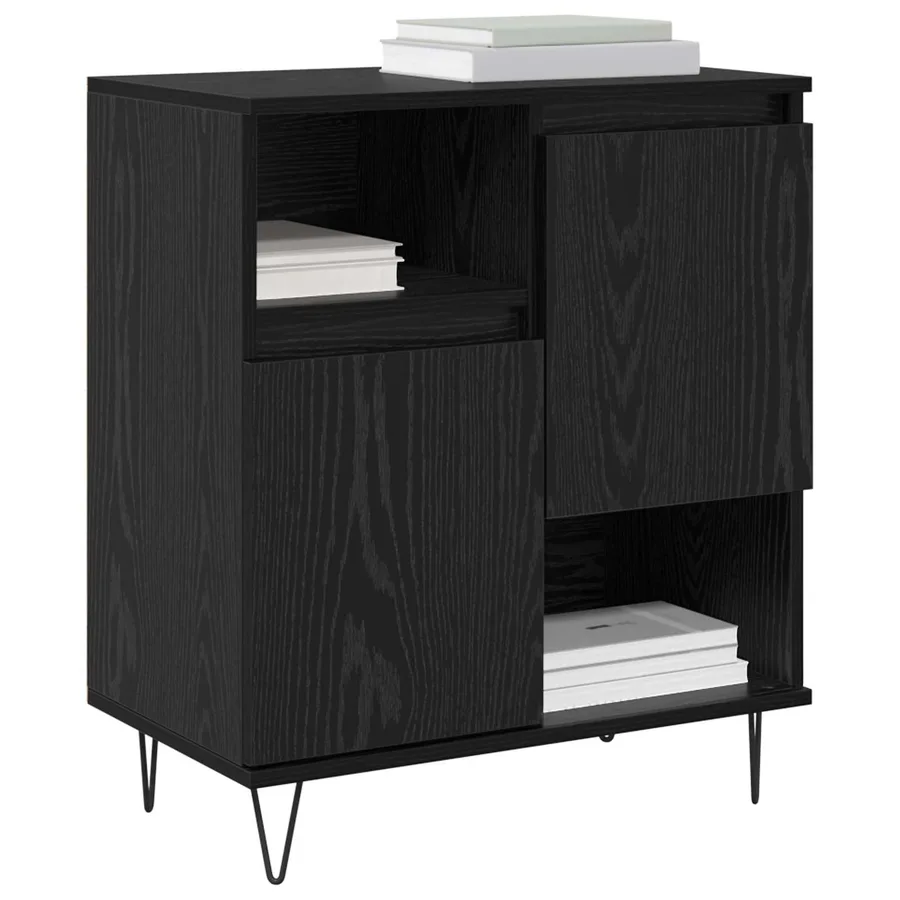 Buffet 3 pcs Chêne noir 60 x 35 x 70 cm - 3