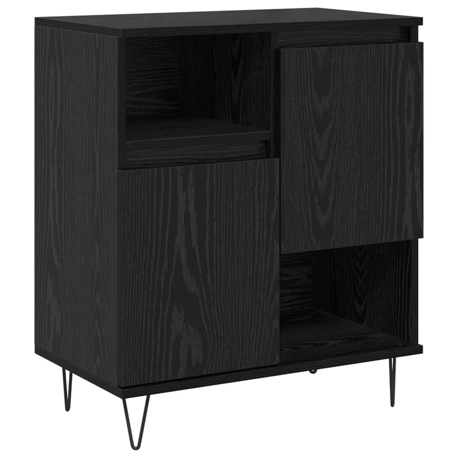 Buffet 3 pcs Chêne noir 60 x 35 x 70 cm - 5