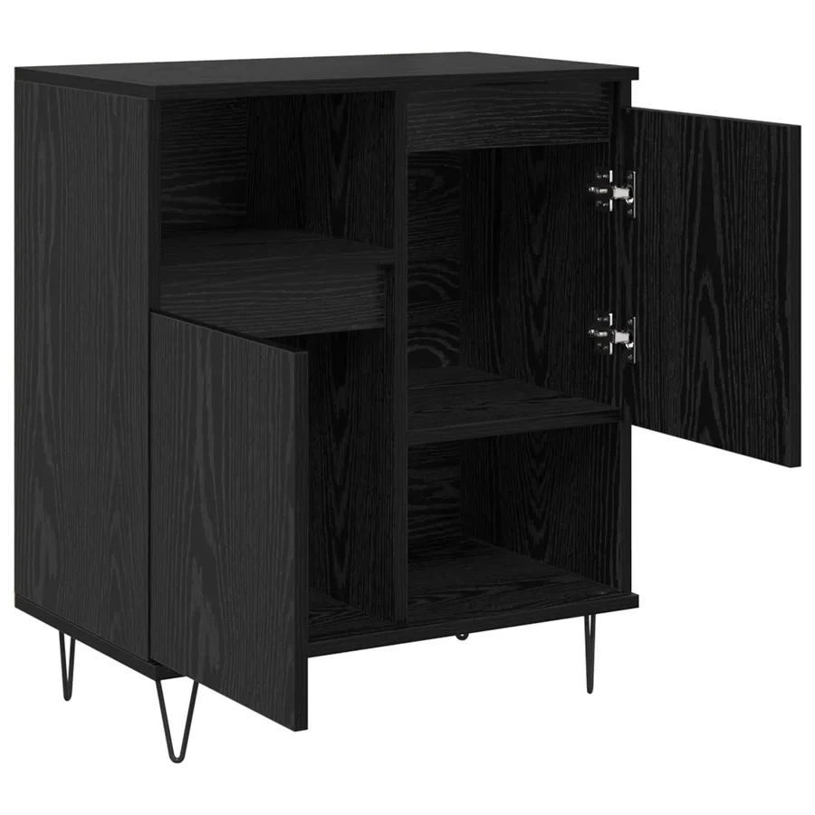 Buffet 2 pcs Chêne noir 60 x 35 x 70 cm - 6