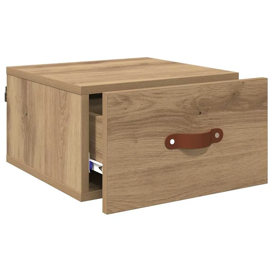 Cabinet de chevet mural 35 x 35 x 20 cm Bois d'ingénierie - 5