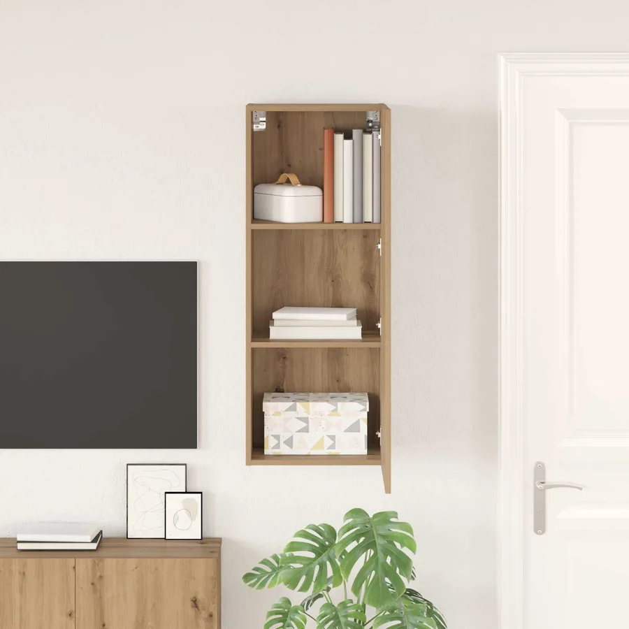 Meuble TV mural 40,5 x 30 x 102 cm Chêne artisanal - 4