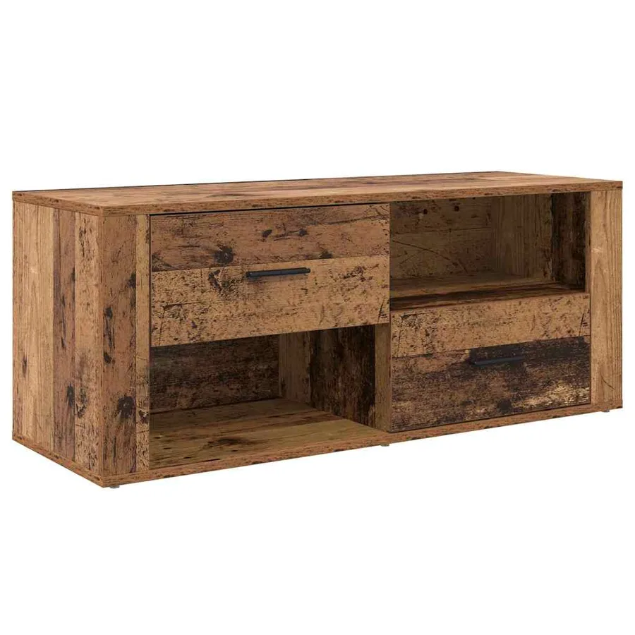 Meuble TV Bois Ancien 100 x 35 x 40 cm Bois d'ingénierie - 2