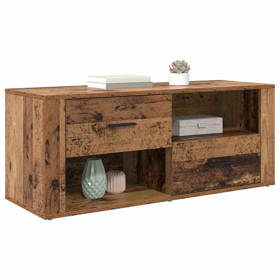 Meuble TV Bois Ancien 100 x 35 x 40 cm Bois d'ingénierie - 3