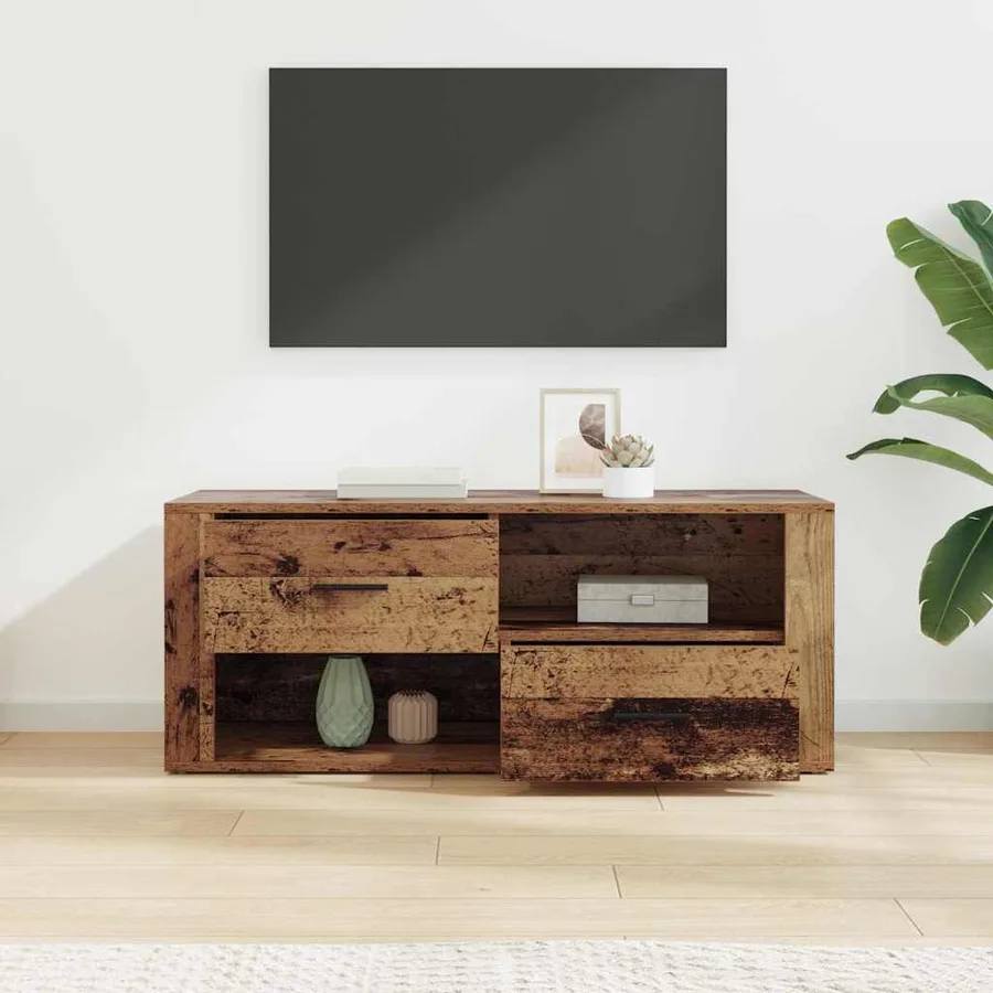 Meuble TV Bois Ancien 100 x 35 x 40 cm Bois d'ingénierie - 4