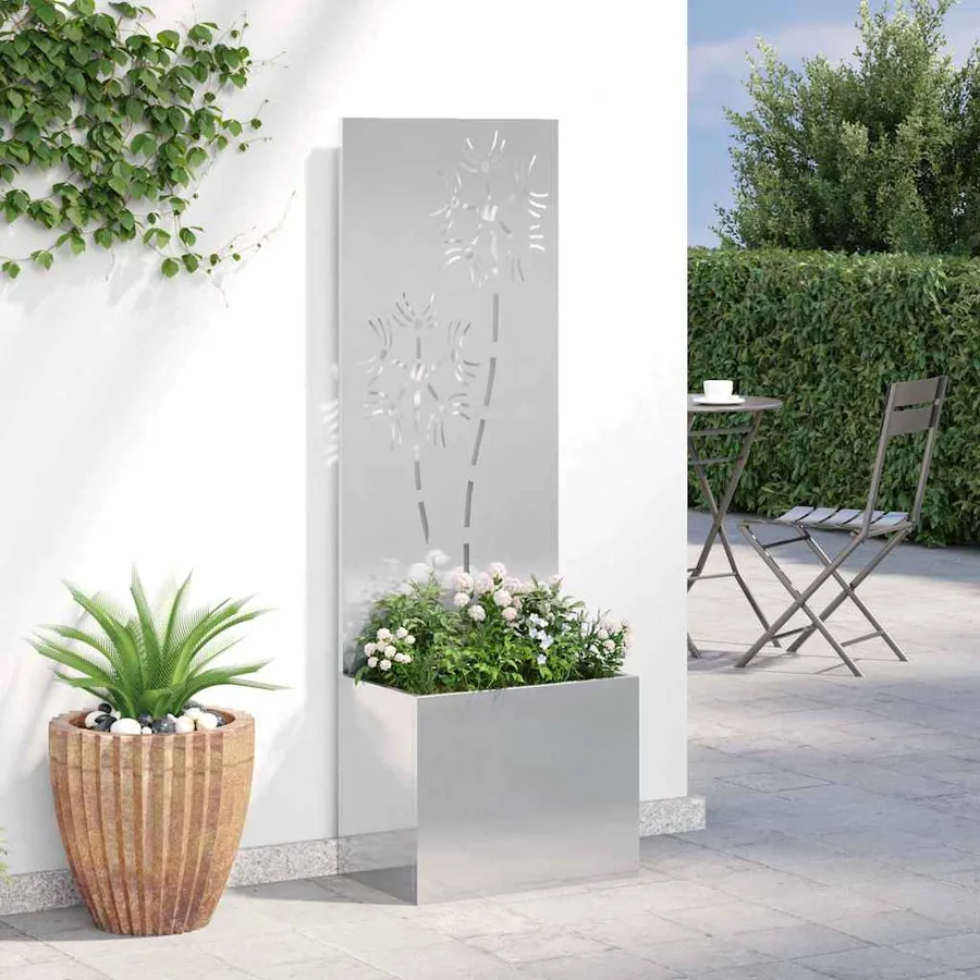 Écran de confidentialité de jardin Floral Argent 50 x 150 cm - 4