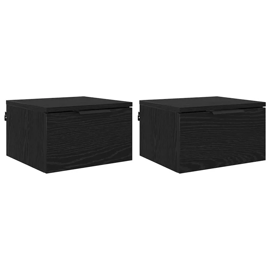 Cabinet de chevet avec tiroir 2 pcs Chêne noir 34 x 30 x 20 cm - 2
