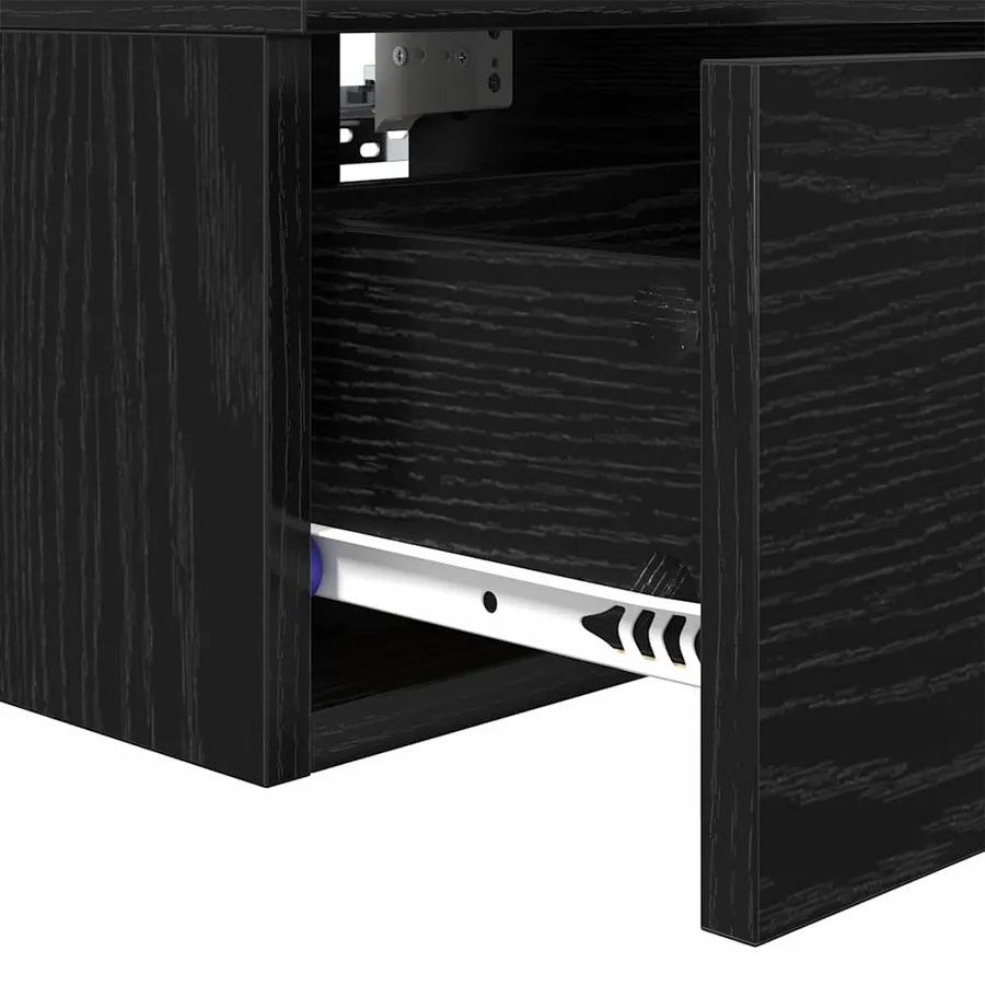 Cabinet de chevet avec tiroir 2 pcs Chêne noir 34 x 30 x 20 cm - 8