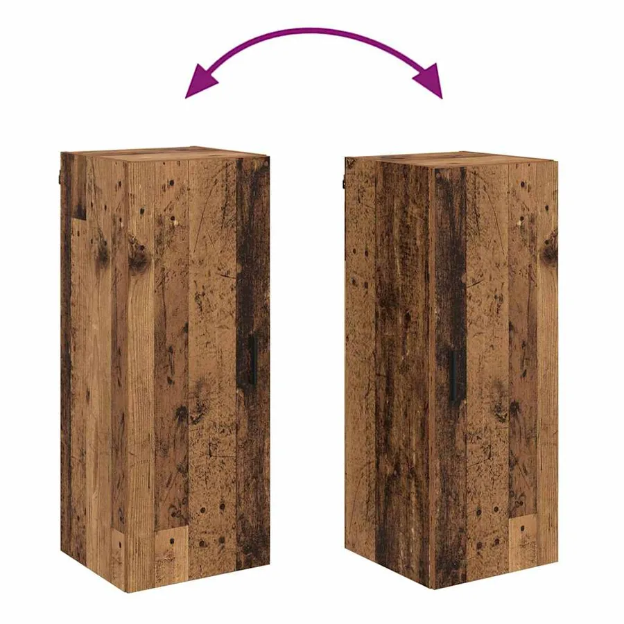 Meuble mural Bois Ancien 34,5 x 34 x 90 cm Bois d'ingénierie - 8