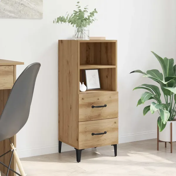 Buffet chêne artisanal 34 x 34,5 x 90 cm Bois d'ingénierie