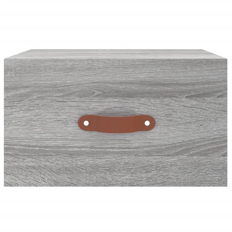 Table de chevet murale sonoma gris 35x35x20 cm - 3