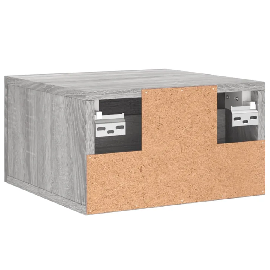 Table de chevet murale sonoma gris 35x35x20 cm - 5