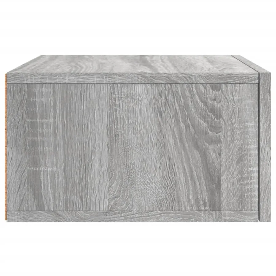 Table de chevet murale sonoma gris 35x35x20 cm - 6