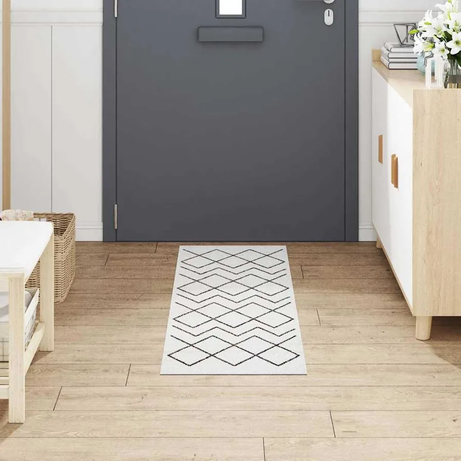 Tapis de Cuisine Blanc 150 x 45 cm Velours - 3
