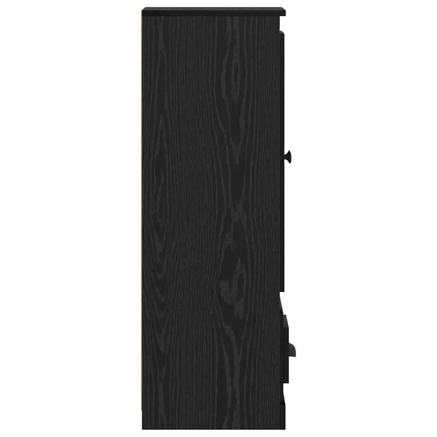 Haut Armoire avec tiroir 3 pcs Chêne noir Bois d'ingénierie - 10