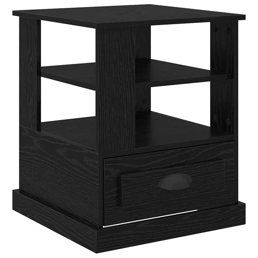 Cabinet de chevet Chêne noir 50 x 50 x 60 cm Bois d'ingénierie - 2