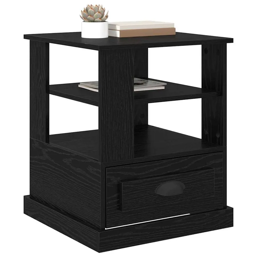 Cabinet de chevet Chêne noir 50 x 50 x 60 cm Bois d'ingénierie - 3