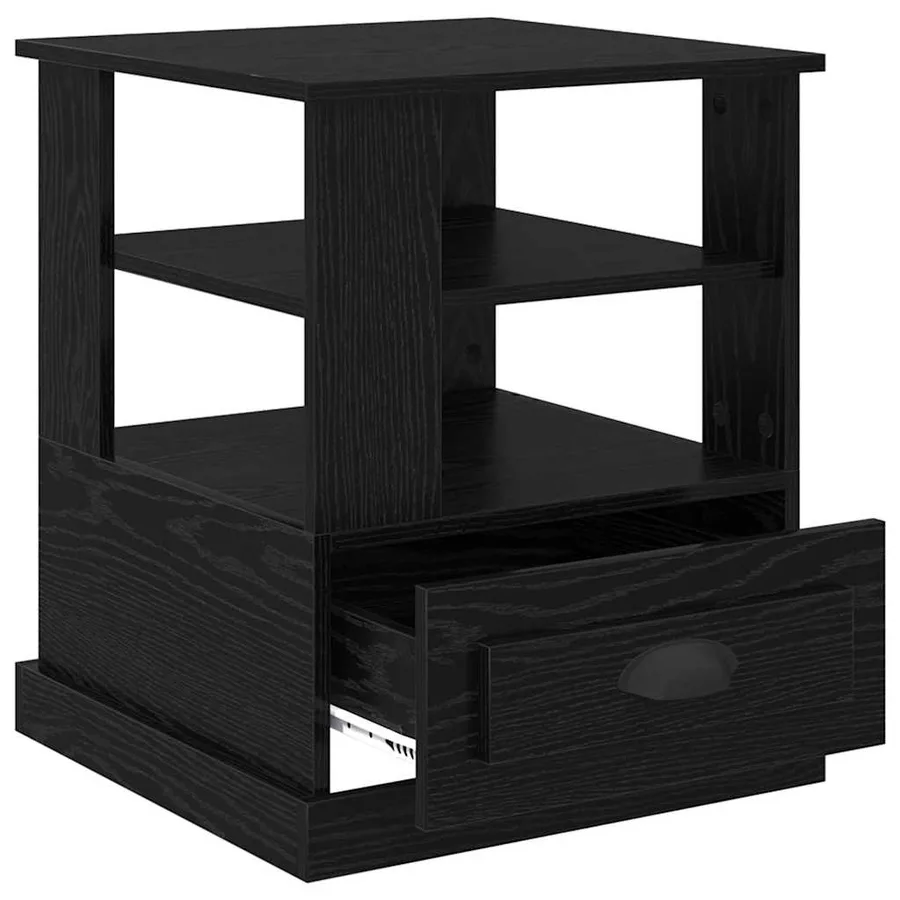 Cabinet de chevet Chêne noir 50 x 50 x 60 cm Bois d'ingénierie - 5