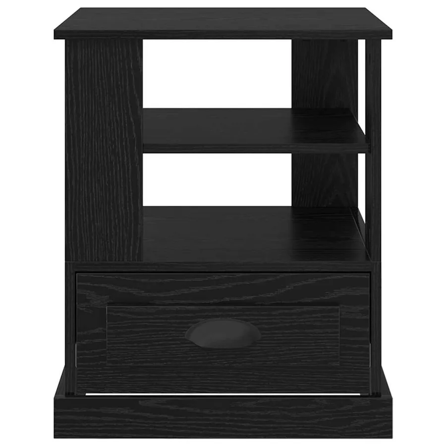 Cabinet de chevet Chêne noir 50 x 50 x 60 cm Bois d'ingénierie - 6