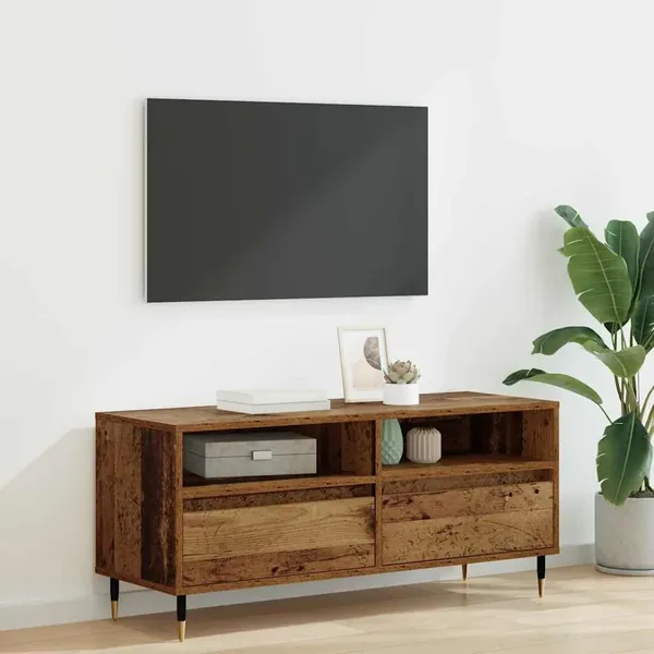 Meuble TV avec tiroir Bois Ancien 100 x 34,5 x 44,5 cm