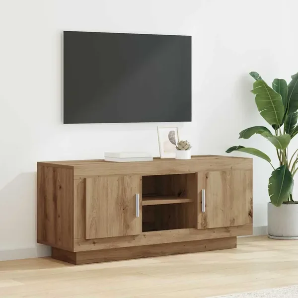 Meuble TV 102 x 35 x 45 cm Chêne artisanal Bois d'ingénierie