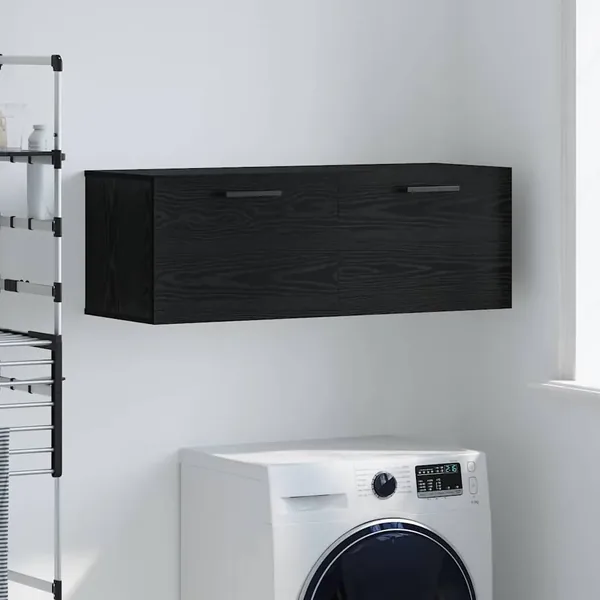 Meuble mural Chêne noir 100 x 36.5 x 35 cm Bois d'ingénierie