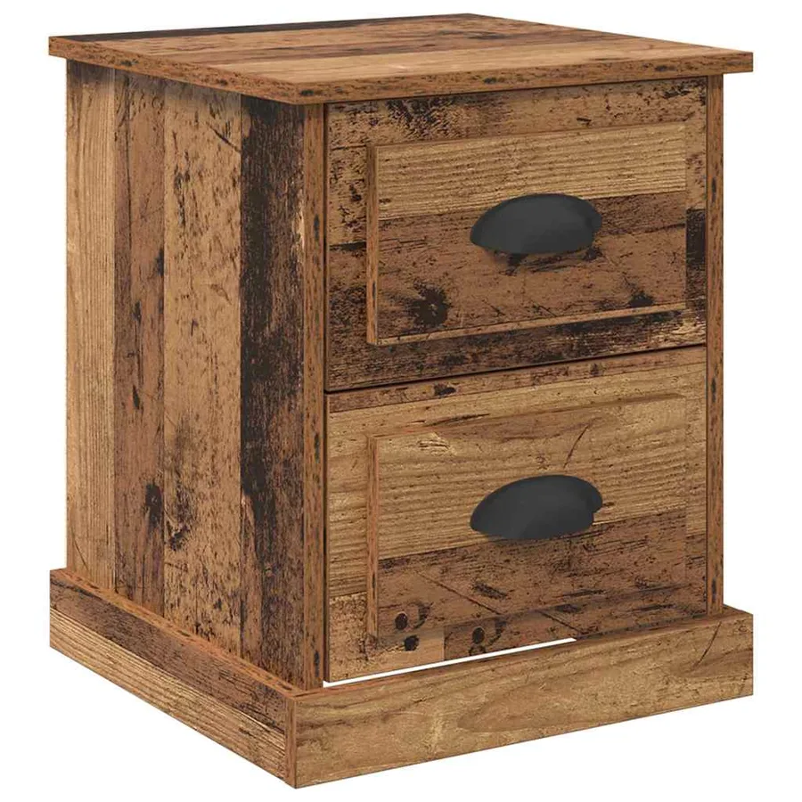 Cabinet de chevet avec tiroir Bois ancien 39 x 39 x 47.5 cm - 2