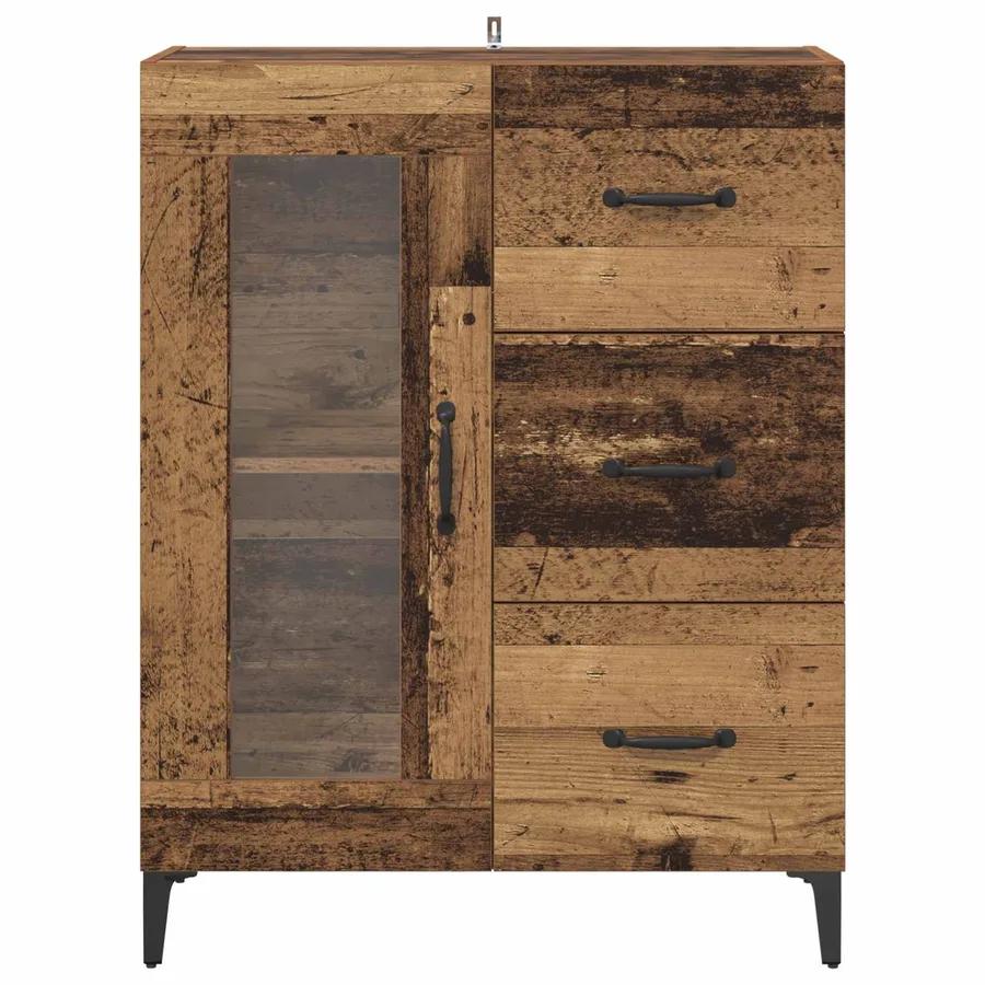 Buffet Bois Ancien 69,5 x 34 x 90 cm Bois d'ingénierie et fer - 6