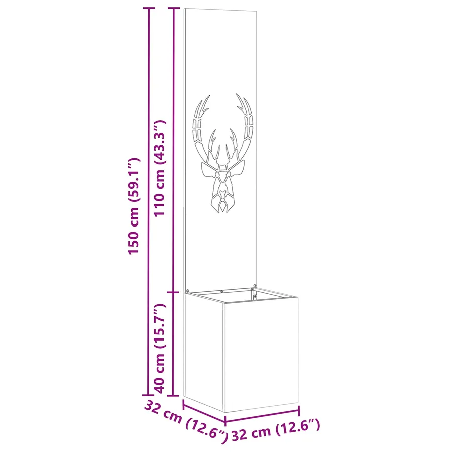 Écran de confidentialité de jardin Rouillé 32 x 150 cm - 14
