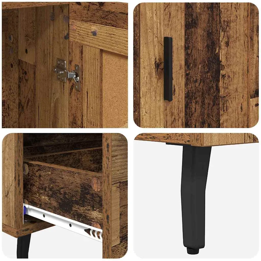 Haut Armoire Bois Ancien 69,5 x 31 x 115 cm Bois d'ingénierie - 9
