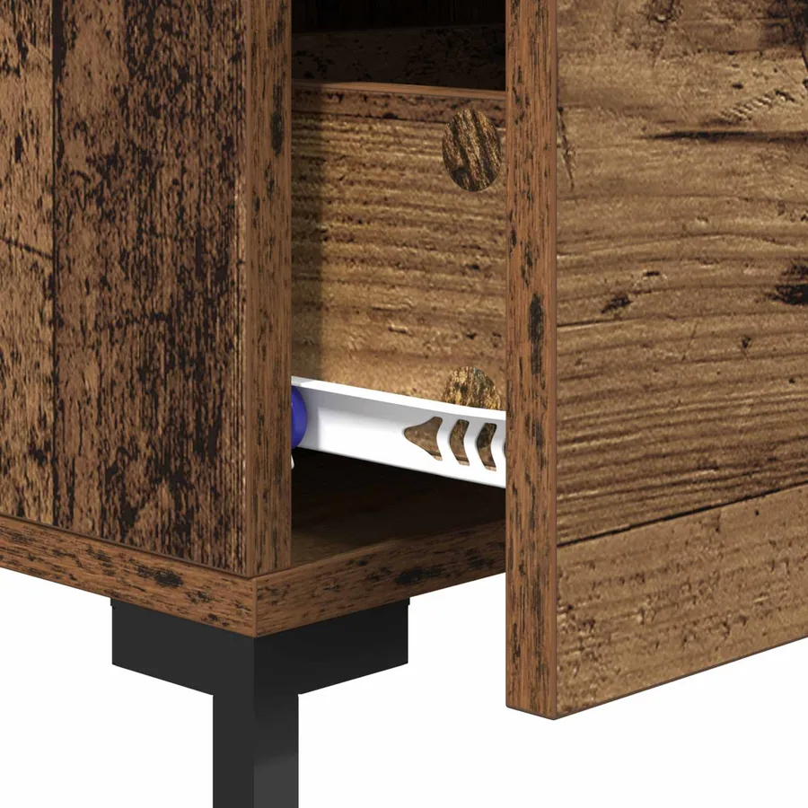 Cabinet de chevet Bois ancien 40 x 40 x 66 cm Bois d'ingénierie - 9