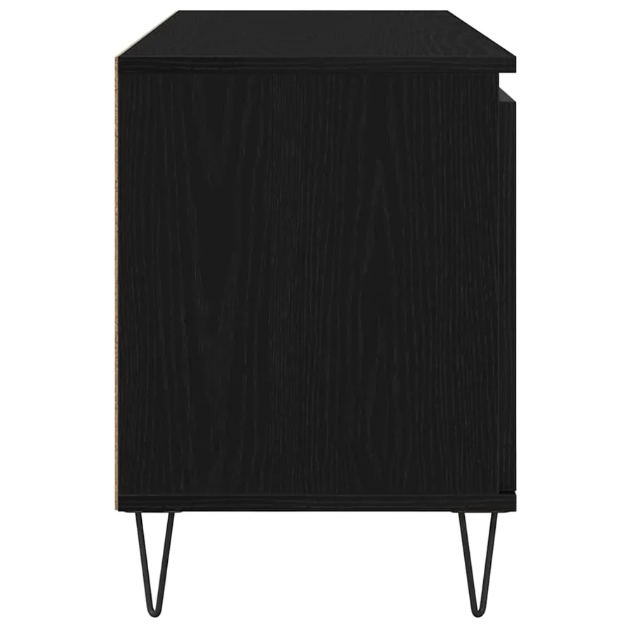 Meuble TV Chêne noir 104 x 35 x 50 cm Bois d'ingénierie - 7