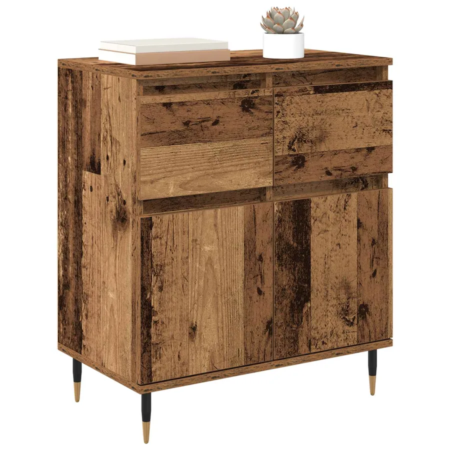 Buffet Bois Ancien 60 x 35 x 70 cm Bois d'ingénierie et fer - 3